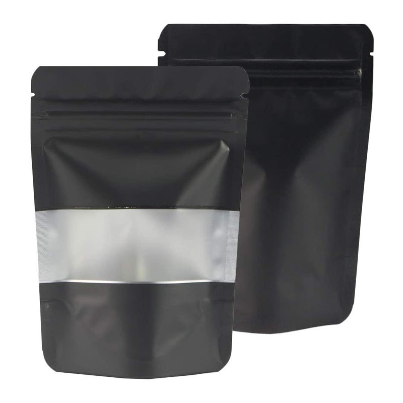 Black standup pouches